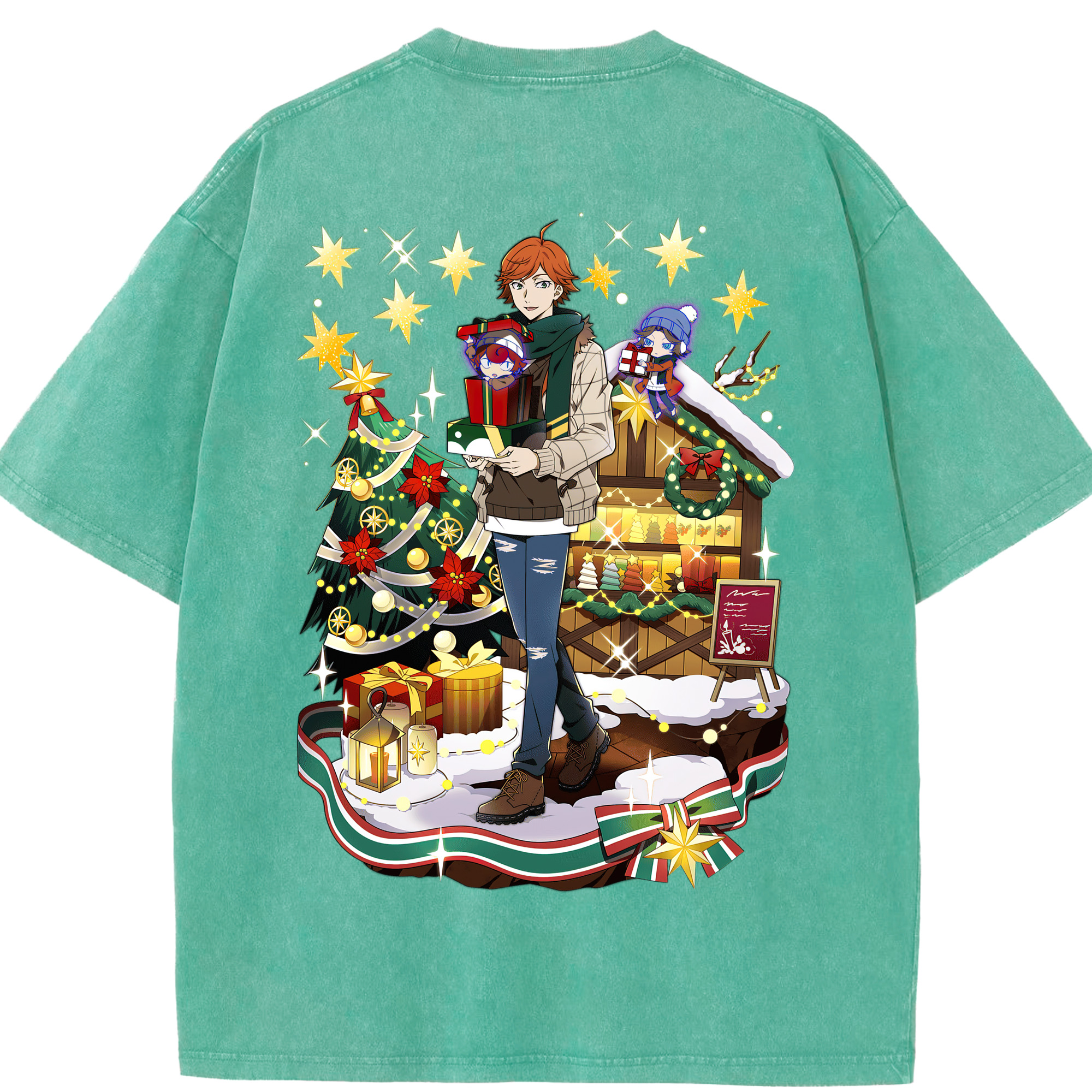 （画像用） 文豪ストレイドッグス Bungo Stray Dogs 綿100% ヴィンテージ風 半袖Tシャツ（背面プリント）